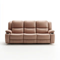 Sofa, Oprawa sofa 3 lekkie brązowe siedzenia w polipropylenowej skórze prostokątnej 205 x 95 x 102 cm