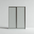 Szafa na drzwi pływające Szara 200 x 60 x 220 cm Płyta wiórowa aluminiowa prostokątna