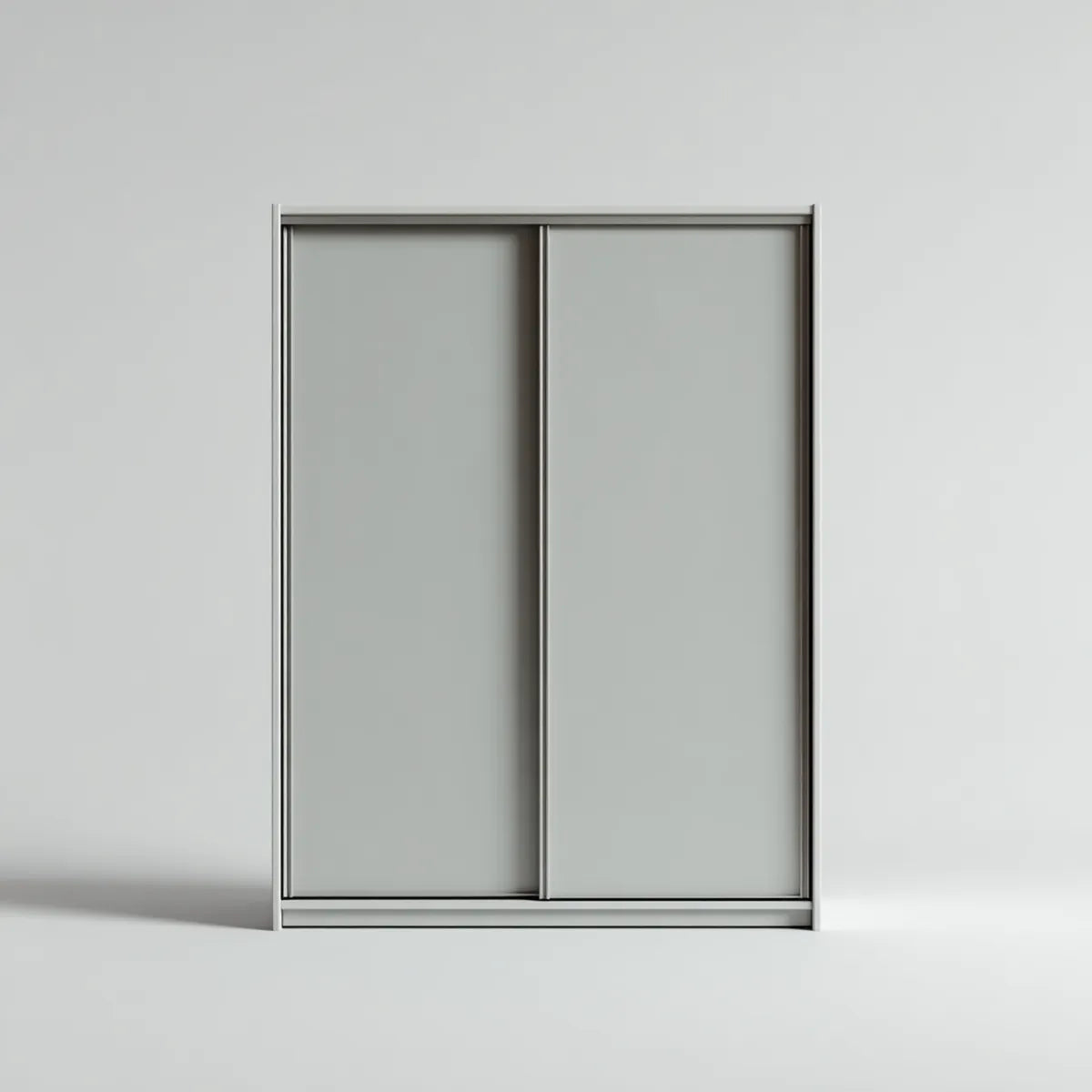 Szafa na drzwi pływające Szara 200 x 60 x 220 cm Płyta wiórowa aluminiowa prostokątna