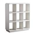 Regał, 9- przegródka biała biblioteka w panelach MDF 90 x 30 x 100 cm prostokątna
