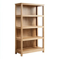 Regał, Biblioteka 5 półek w dębie naturalnym 60 x 30 x 120 cm prostokątny