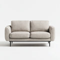 Sofa 2 beżowe fotele 160 x 85 x 82 cm w poliestrze ze stalowych nóg prostokątna kształt