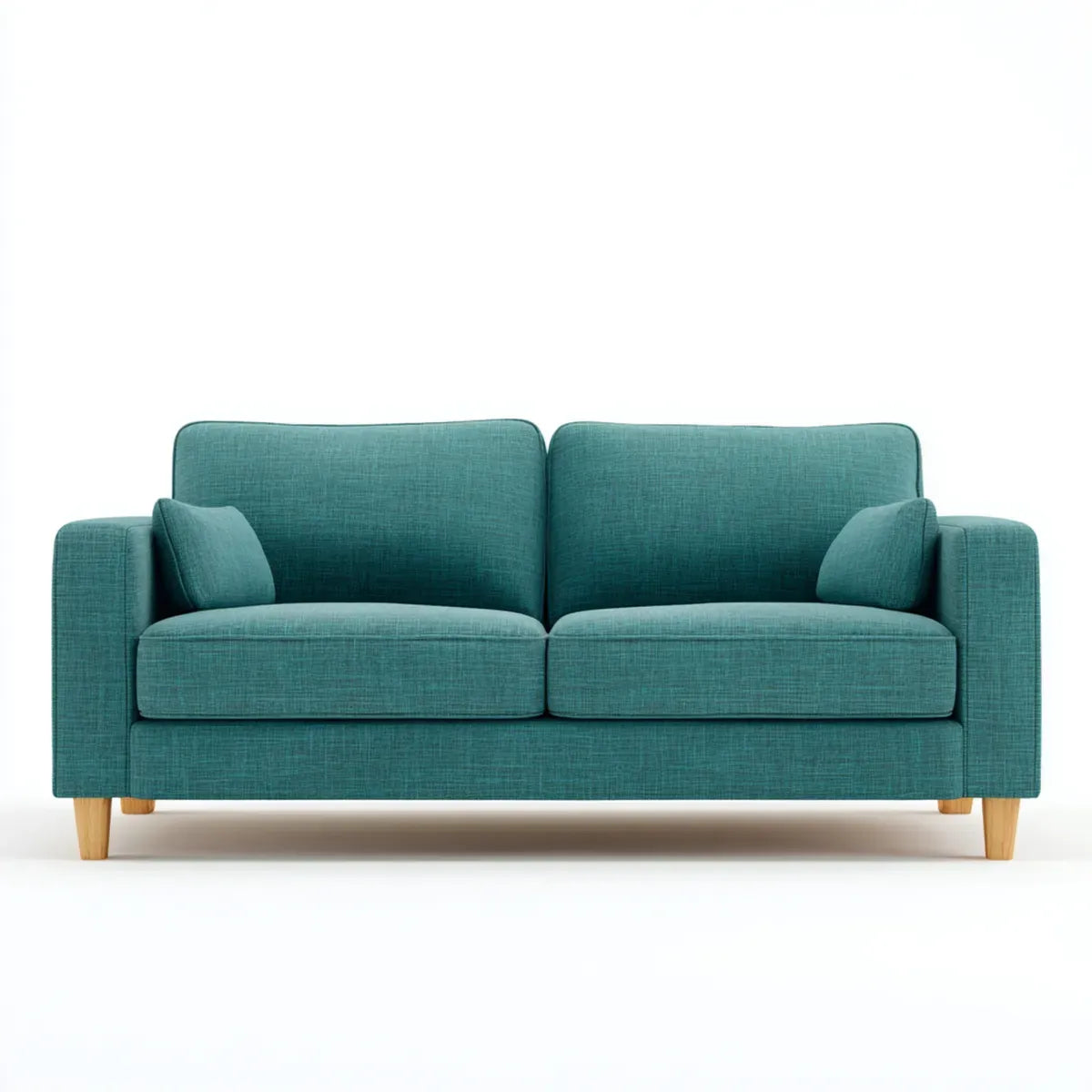 Sofa 2 turkusowe miejsca 160 x 85 x 88 cm w prostokątnym poliestrze