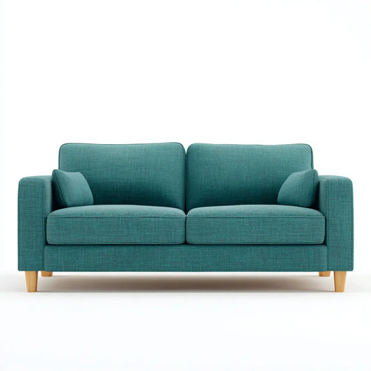 Sofa 2 turkusowe miejsca 160 x 85 x 88 cm w prostokątnym poliestrze