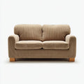 Sofa 2 beżowe, aksamitne fotele w kołnierzu aksamitnym 150 x 85 x 88 cm z prostokątną konstrukcją
