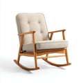 Fotel do golenia Beige 66 x 92 x 98 cm z dębową ramą i tapicerką poliestrową