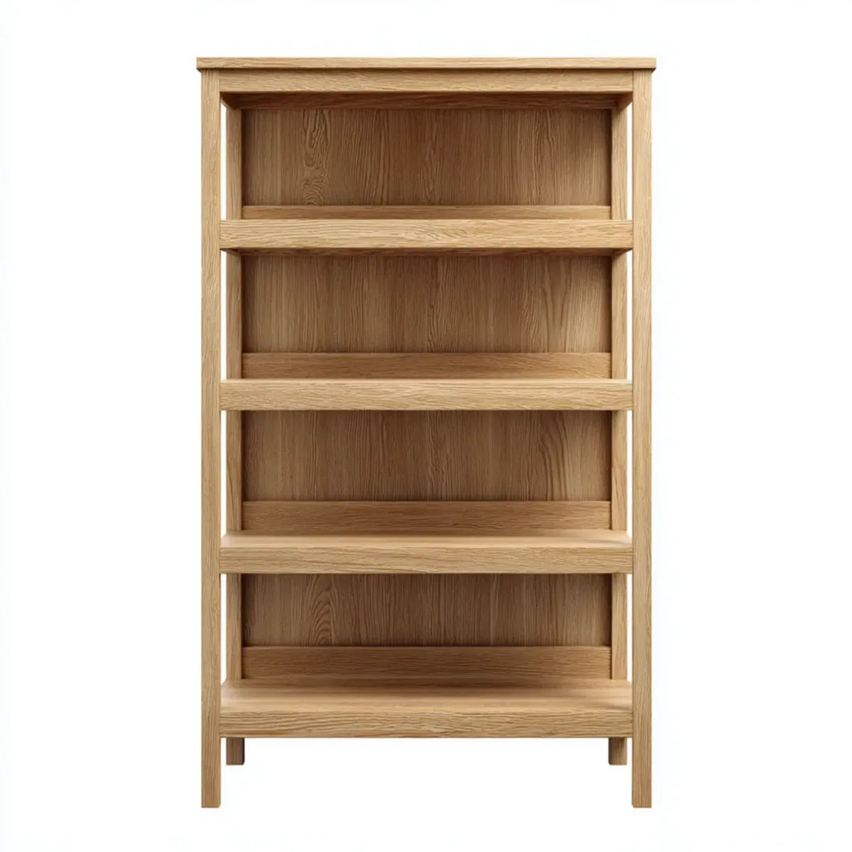 Regał, Biblioteka półek magazynowych w naturalnym prostokątnym dębie stałym 90 x 35 x 180 cm